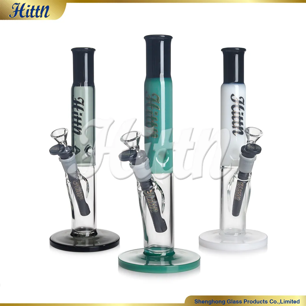 Tubo d'acqua di bong di vetro Hittn 12 '' TUBI DRIVE SPESSA Spesso di vetro a mano Bong fumante Bong con giunti maschi da 14 mm Colori di latte 2024 Nuovo