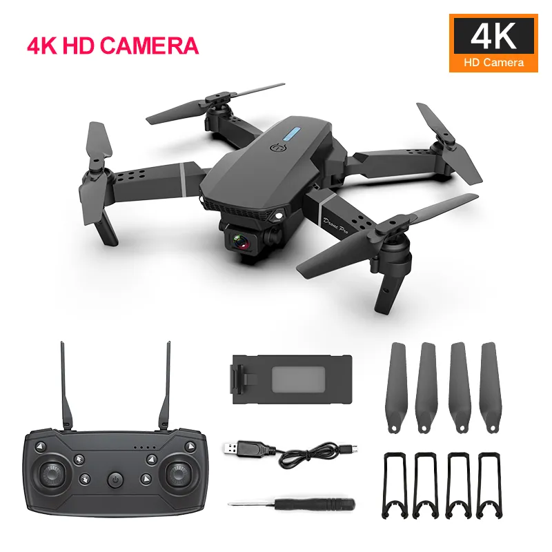 Zhenduo E88 Pro Drone with 4K Camera Profesional HD 4K RC Airplane Dual-Camera Wide-Angle Head Remote Quadcopter Airplane Toy Helicopter Ted 5320