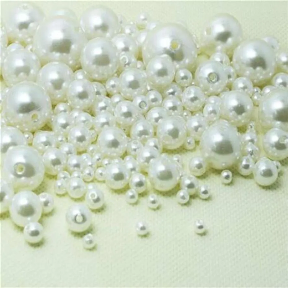 1000pcs Lot Ivory Abs Faux Pearl Peads Spacer Lose Peads 4 mm 8 mm 10 mm 12 mm Jewerly Accessorie do majsterkowania 2807