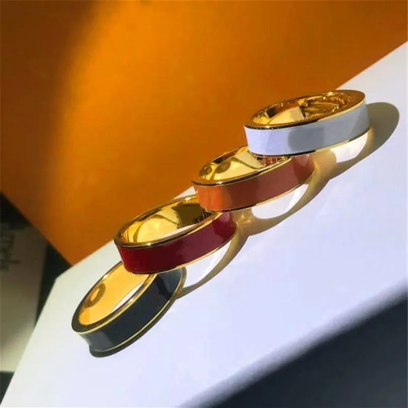 Modeontwerper Ring voor Man Vrouwen Unisex Ringen Luxe Sieraden 4 Kleur Geschenken Mode Accessoires180U