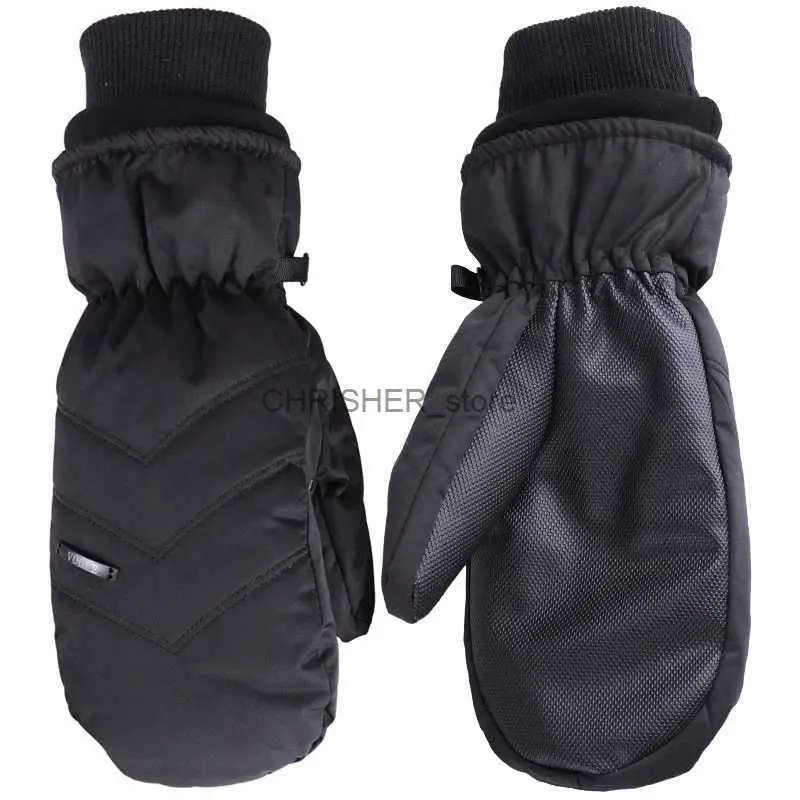 Gants de ski 1 paire de gants de Ski antidérapants hommes femmes universel extérieur cyclisme randonnée mitaine hiver chaud imperméable épaissir polaire gants L23118