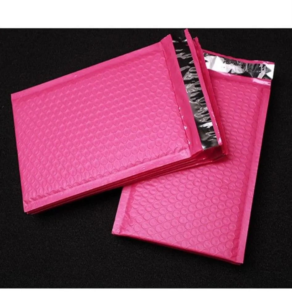 Envoltura de regalo Bolsas de embalaje de burbujas Poly Gift Mailer Pink Self Seal Sobres acolchados mailing292k