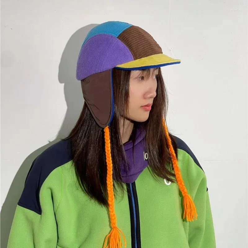 Ball Caps 2024 Korean Style Women's Autumn And Winter Outdoor Fleece Windproof Ear Protection Hat With Plush Insulation