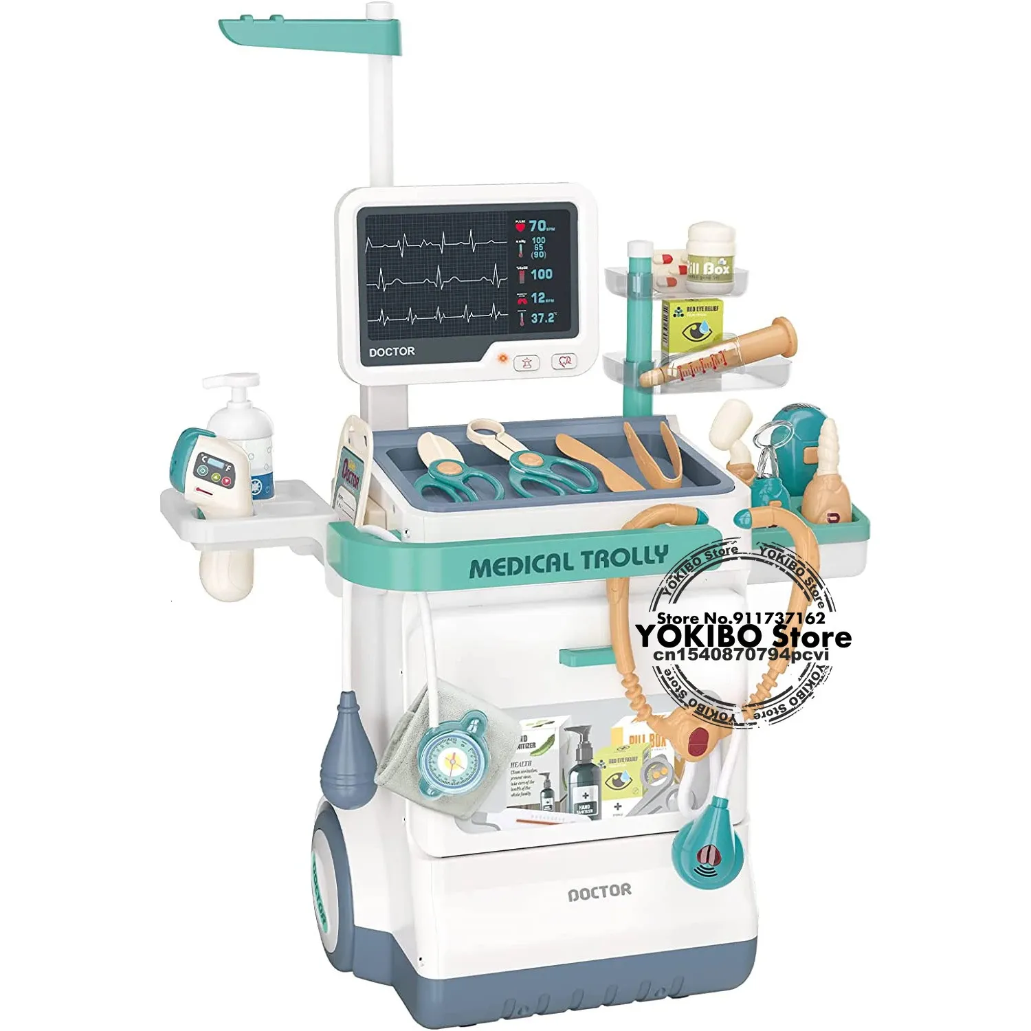 Ferramentas Oficina 26pcs Pretend Play Brinquedos para Crianças Kit Doctor Station Set Toddlers Baby 3 231213