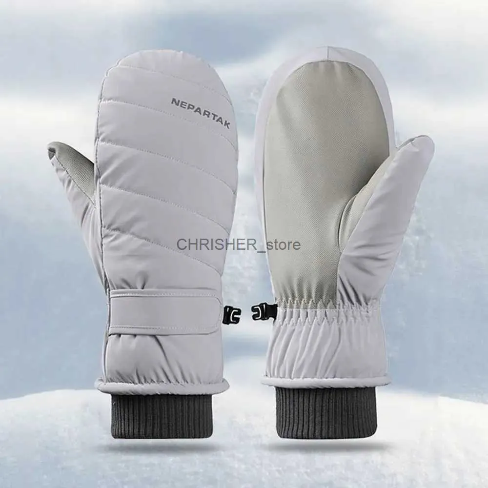 Skihandschuhe Damen, extra dick, Bonbonfarben, Fäustlinge, Skihandschuhe, Snowboard, Winter, Herren, Sport, warm, wasserdicht, winddicht, Skifahren, Radfahren, FäustlingeL23118