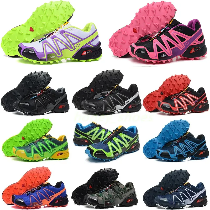 Triple Black Speed Cross 3.0 Laufschuhe Weiß Blau Rot Gelb Grün Speed Speedcross 3 Männer Frauen Trainer Outdoor Sports Turnschuhe mit Box H0111