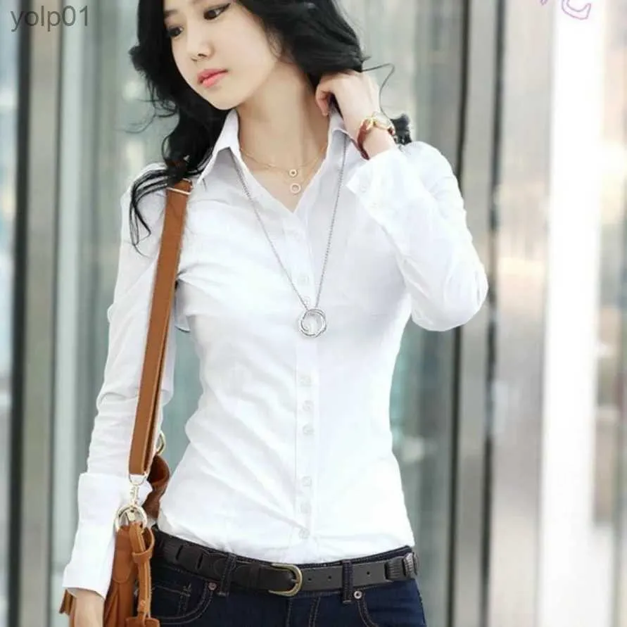 Bluzki damskie koszule 2xl gorąca wyprzedaż damskie wierzchołki wiosna 2021 Koreańskie białe bluzki swobodne koszule z długim sleżem czarne bluzki 1xl koszula panie topsl231214