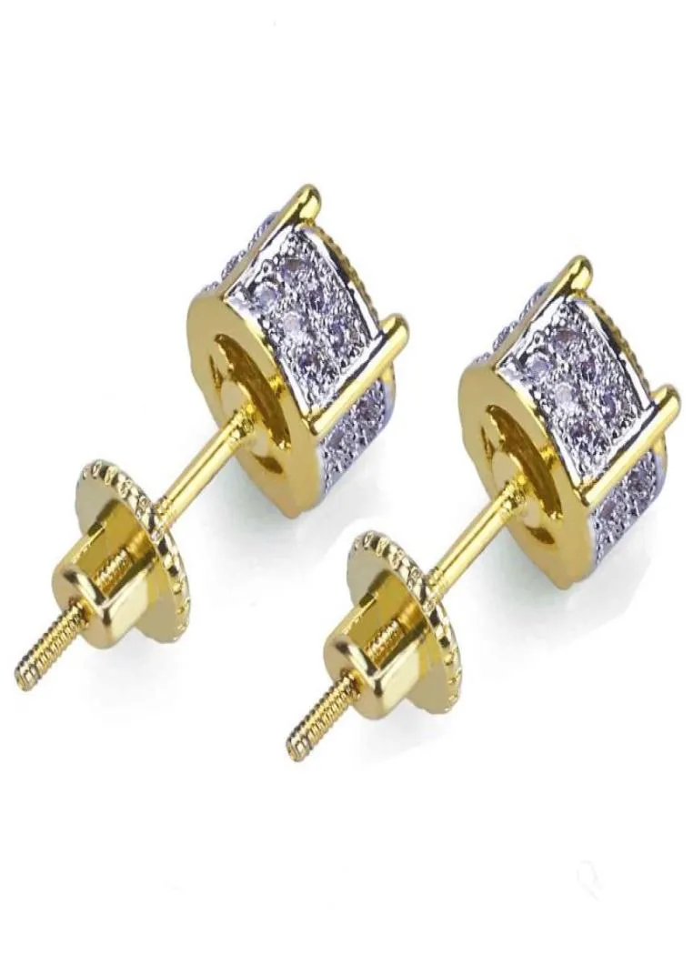 Stud Designer Boucles d'oreilles Bijoux de luxe Mode Femmes Hommes Boucles d'oreilles Hip Hop Diamant Glacé Bling CZ Rock Punk Rond Mariage48192173998536