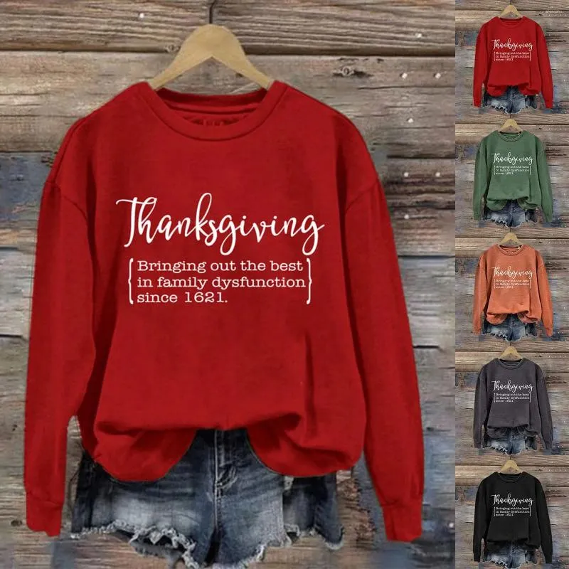 Damestruien Dames Happy Thanksgiving Turkey Day Oversized trui met ronde hals