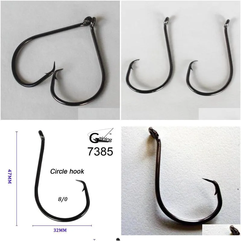 Fishing Hooks 8/0 High Carbon Stainless Steel Chemically Sharpened Octopus  Circle Ocean Fishing Hooks 7385 Fish Hook Drop Delive Dh9Ag From Bdehome,  $11.19