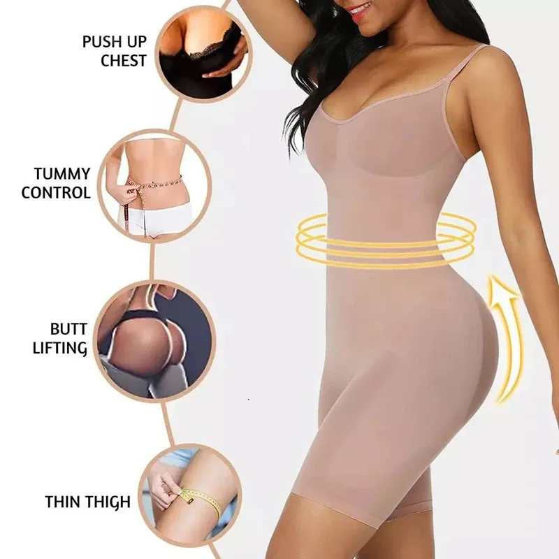 Shapewear Bodysuit For Women Tummy Control Body Suit Full Body Shaper For Women  Slimming Push Up Compression Seamless