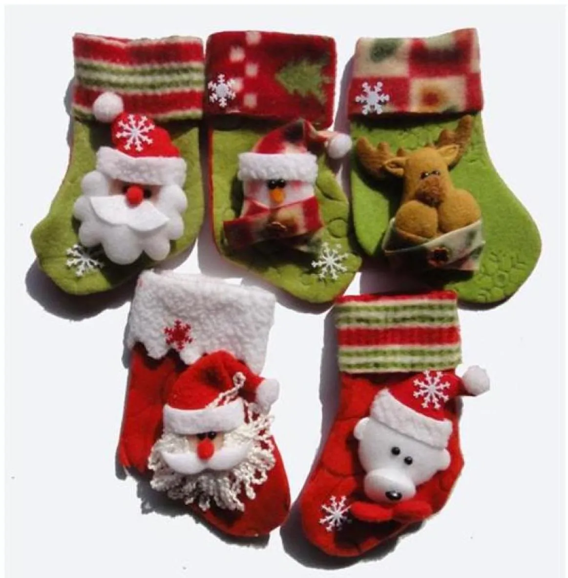 サンタクロースギフト雪だるまクリスマスストッキング30の小さなポケットクリスマス装飾ソックス9378598