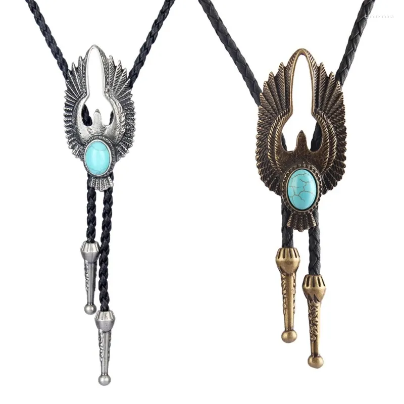 Nœuds papillons Mode EagleTurquoise Boucle Bolo Cravate Homme Pull Collier Cowboy Cravate