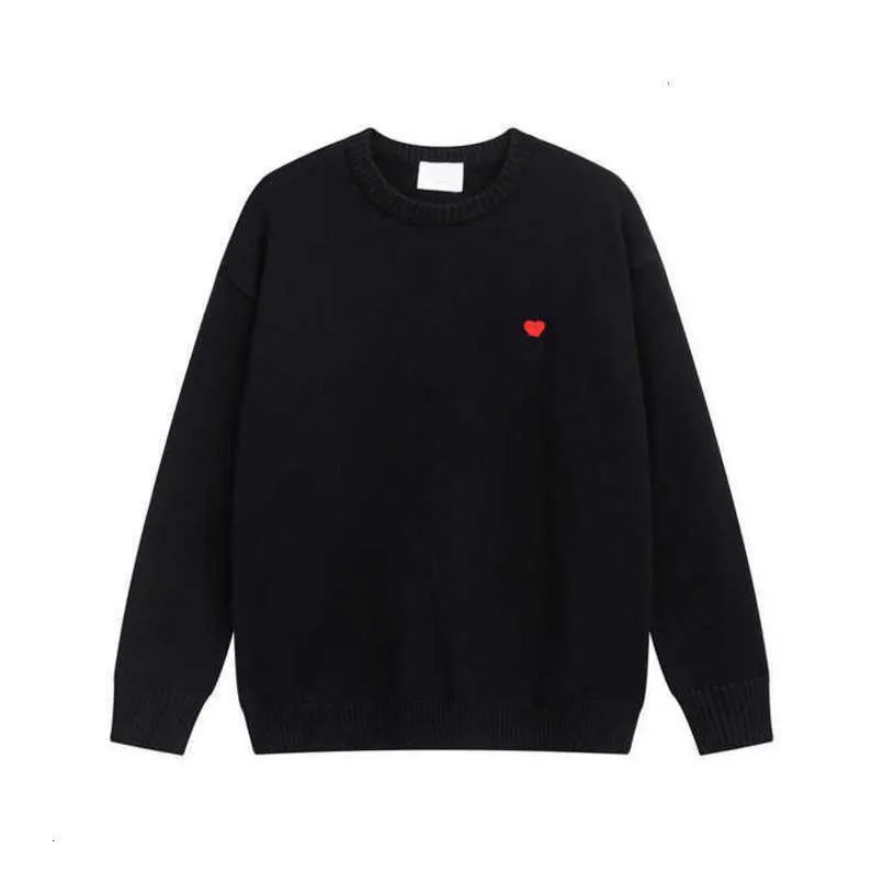 Amis Sweat à capuche Amisweater Hommes Paris Chemises tricotées à manches longues Brodé Am i Heart Cardigan Petit Logo Col Rond Tricots Hommes Pull Pull