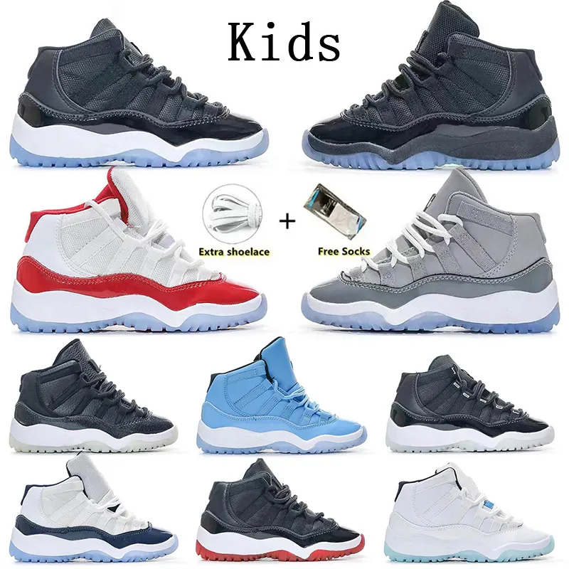 Chaussures pour enfants Jumpman 11 Chaussures de basket-ball Enfant Bébé Garçons Filles Cherry 11s Space Jam Gamma Bleu Bred Enfant Infant Jeunes Enfants Baskets Baskets