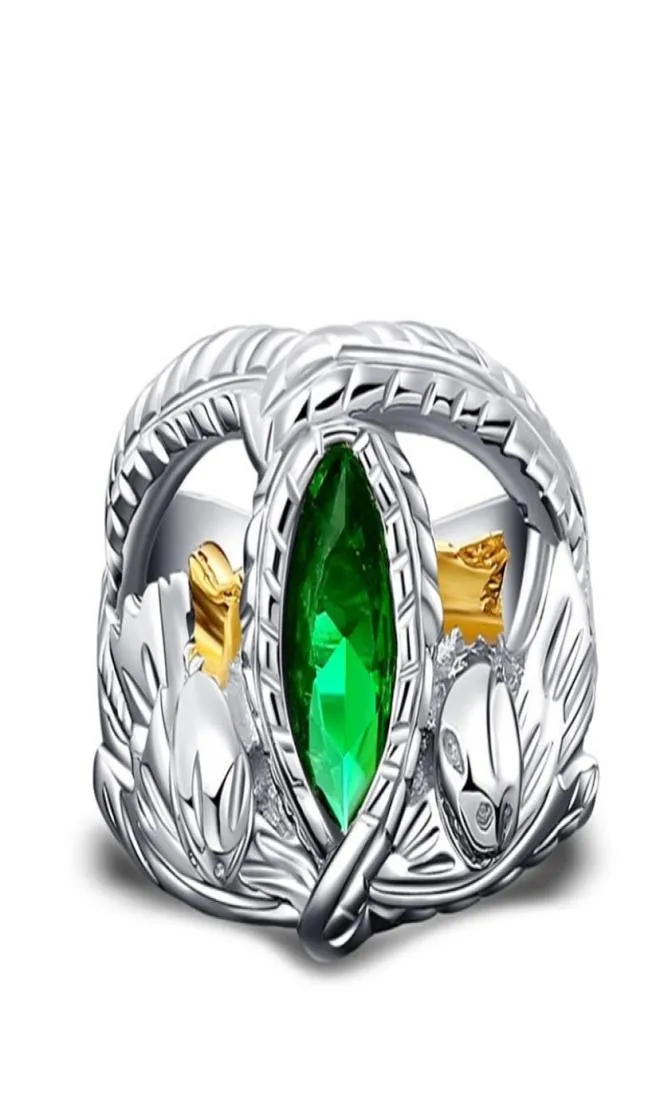 Настоящие кольца из стерлингового серебра 925 пробы с Барахиром, обручальное кольцо из Властелина колец для мужчин, ювелирные изделия для любителей фильмов 2109241766244