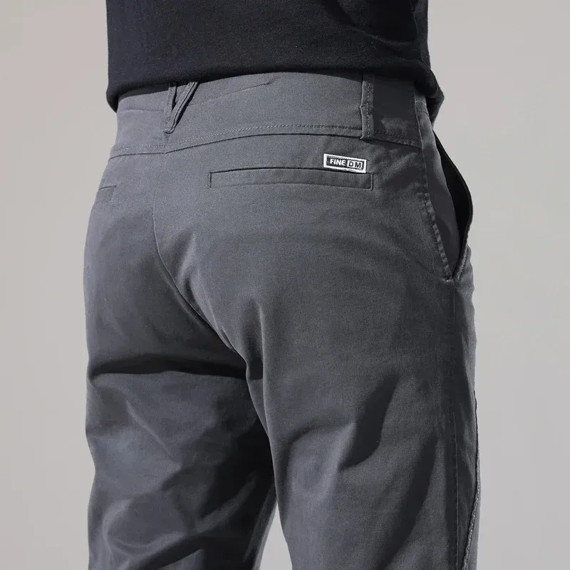 Pantalons masculins Hommes décontractés slim stretch stretch printemps et automne d'arrivée de mode de mode desinger streetwear pantalon masculin 231213