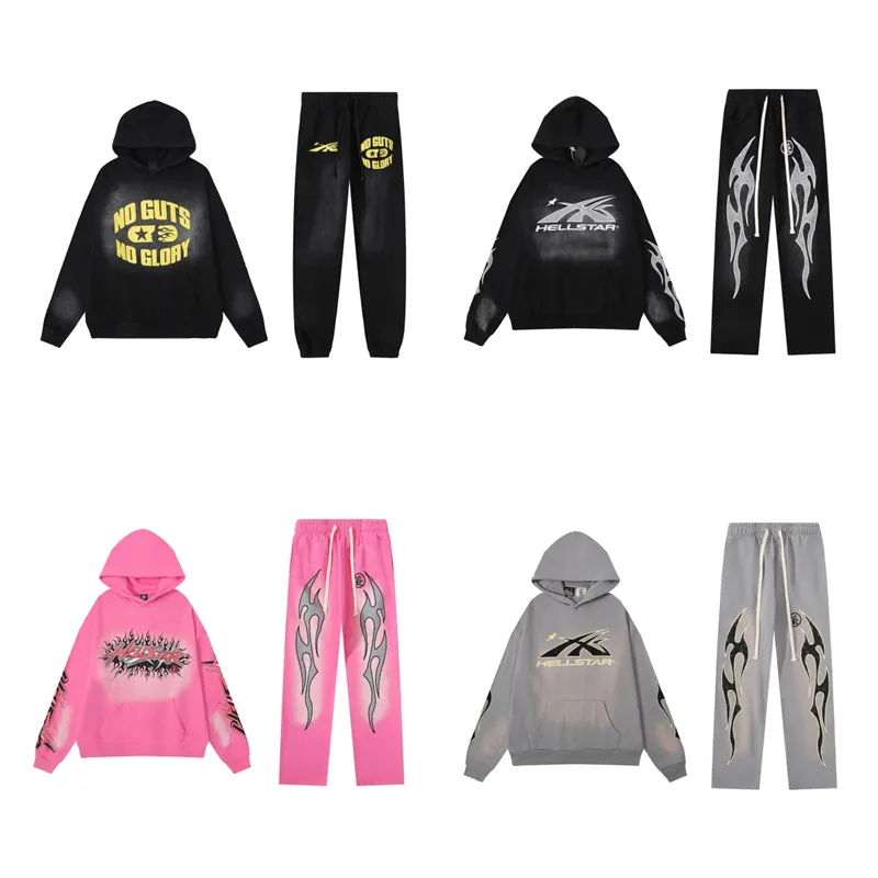 Herrspårar för män Hellstar Hoodie Plus Hoodie för män och kvinnor Nya fall och Winter Hoodie High Retro Old Us Szie