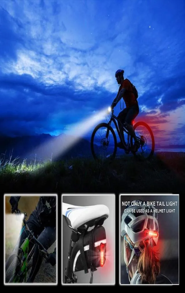 バイクライト最も強力なUSB充電式防水自転車ライトセットサイクリングフロントLightrear Supplies Luces Para Bicicleta7216517