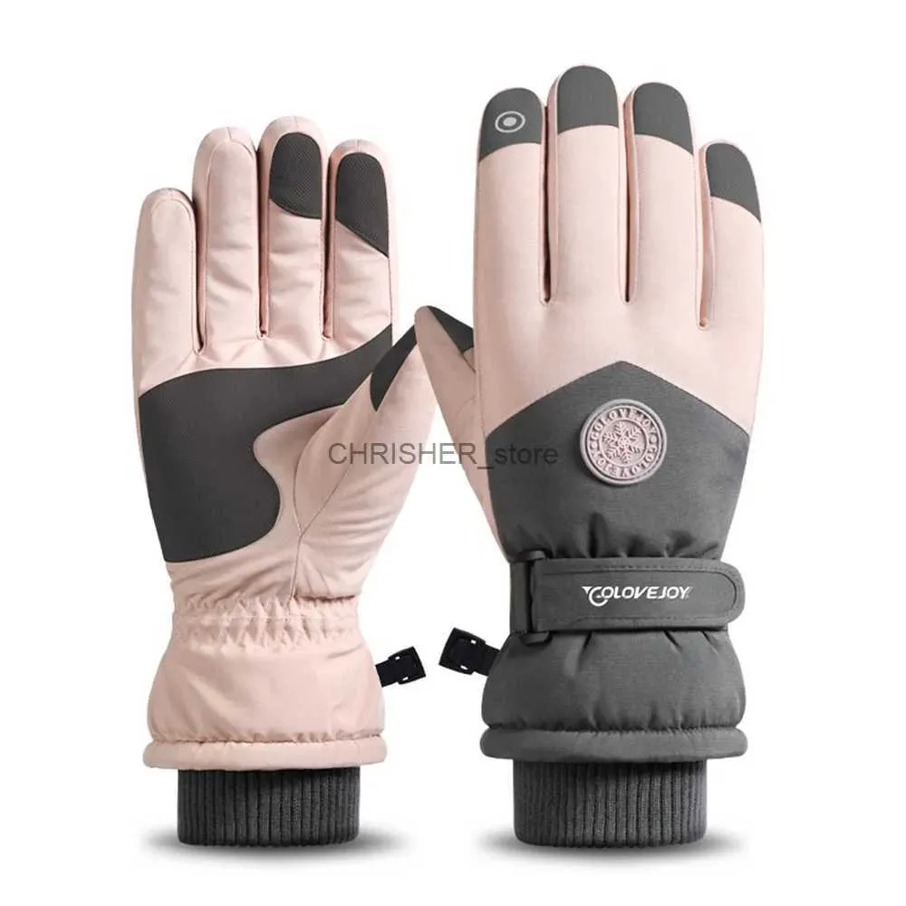 Ski Gloves Waterproof Ski Gloves Thermal Touchscreen Snowboard Gloves Warm Winter Snow Gloves Windproof Bike Cycling Gloves Fits Men WomeL23118