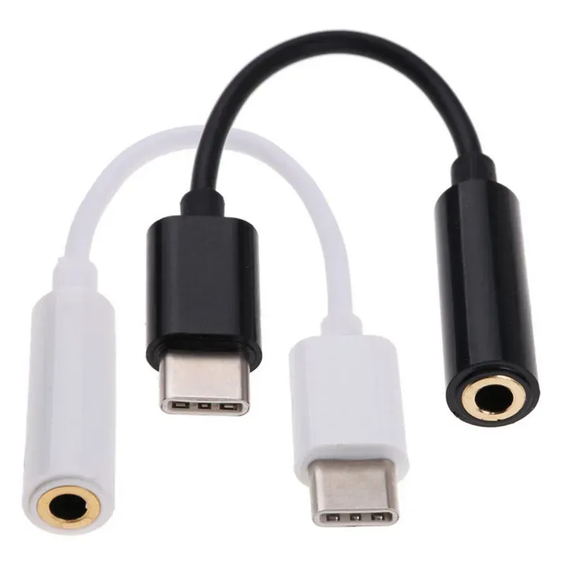 Earphone Headphone Jack Adapter Converter Cable Type c to 3.5mm Audio Aux Connector Adapter for Samsung Note 8 S8 with opp bag for HTC LG