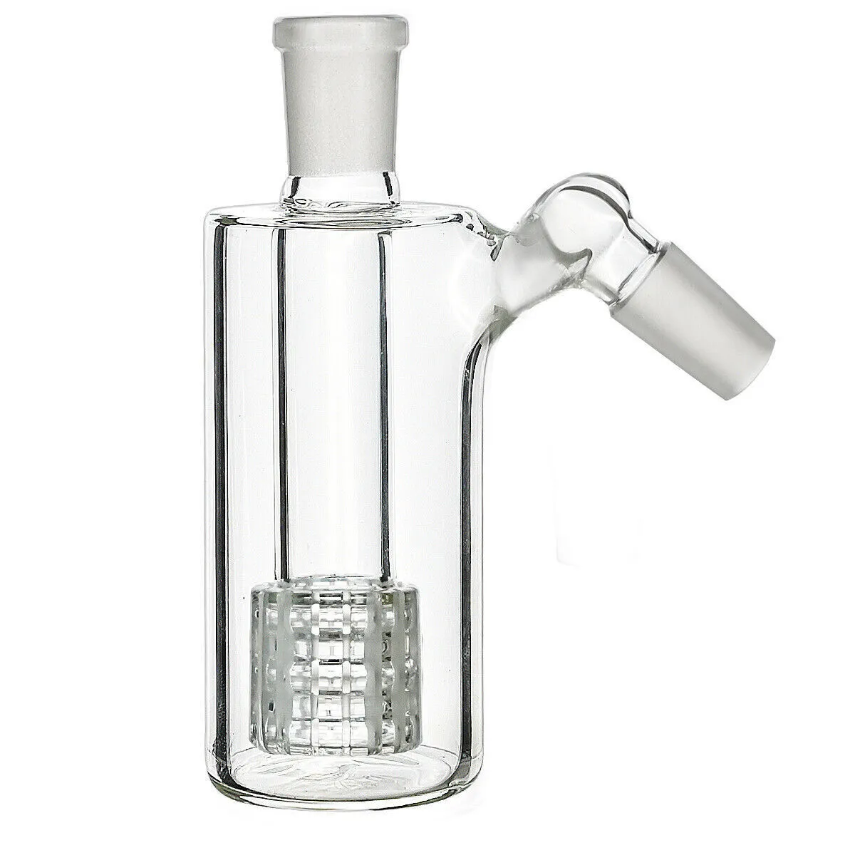 1 pièce, collecteur de cendres en verre de 14mm, barboteur en Pyrex épais à 45 degrés et 45 ° pour Bong à eau en verre, accessoires pour fumer du narguilé