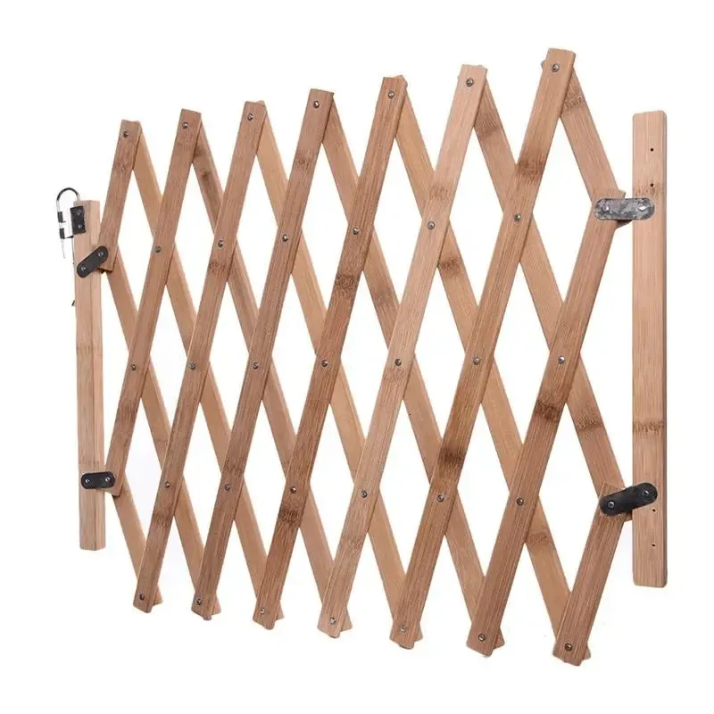 Puertas de seguridad Valla de madera retráctil Puerta plegable para mascotas Puerta para bebés Escalera para perros Extensible para niños 231213