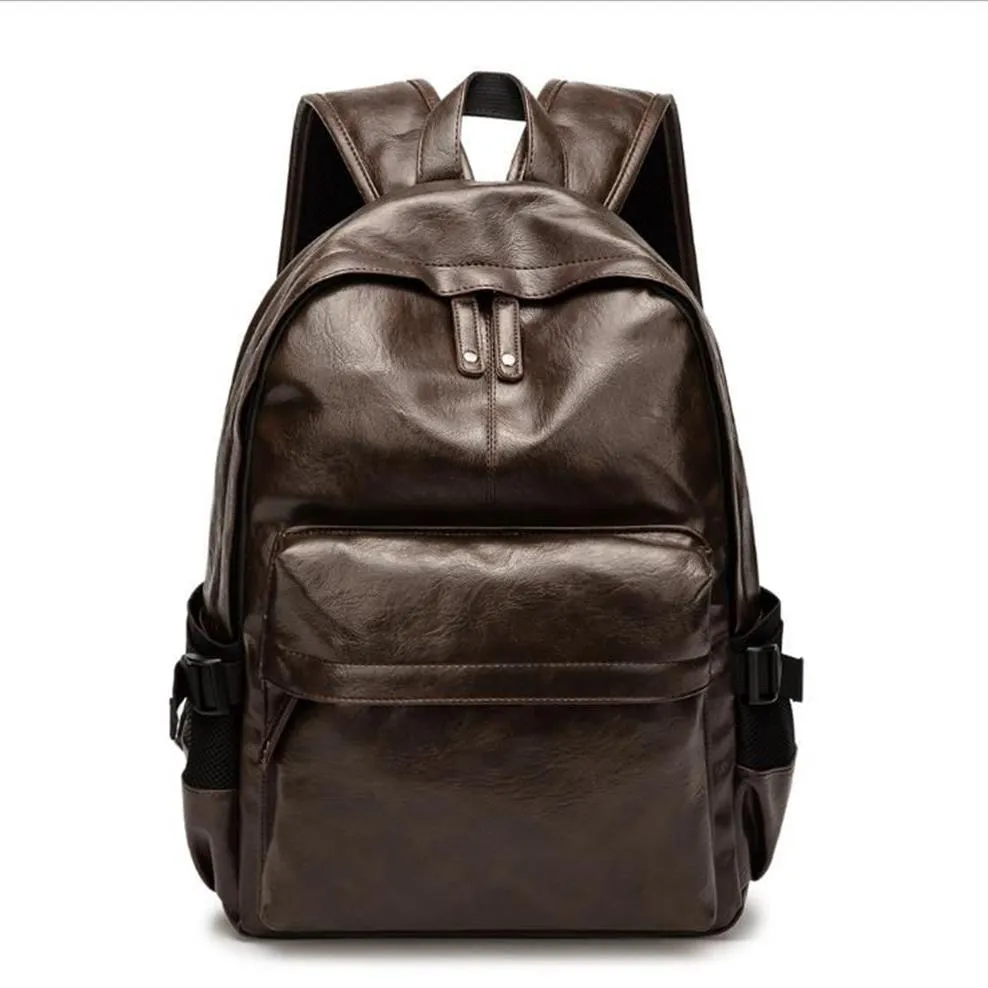 Mens Female Backpack Brand Double Shoulder Bags Male School Bags Leather Shoulder Bag3260