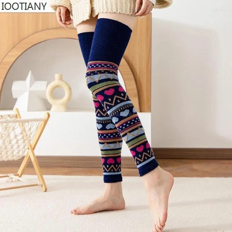 Women Socks IOOTIANY Fashion High Knee Winter Warm Boot Cuffs Girls Gift Gaiters Leggings Warmer Stockings