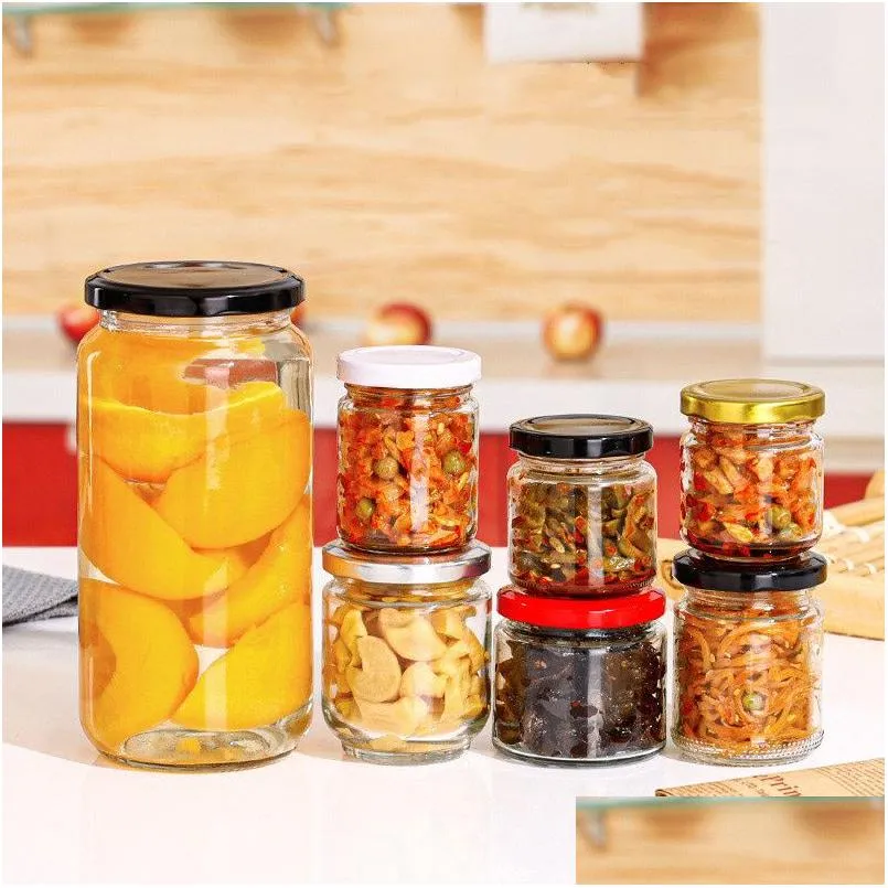 Food Savers & Storage Containers Food Storage Container Glass Jam Jars With Lid Pickles Containers For Kitchen Drop Delivery Home Gard Dhvc8