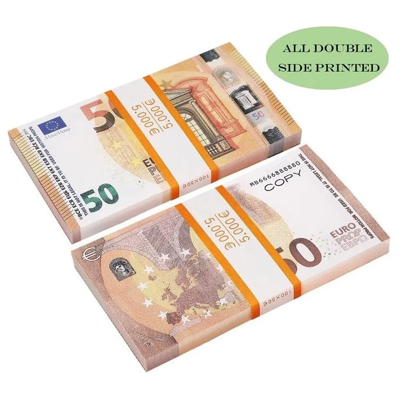 Halloween dostarczenia proporcjonalne 10 20 50 100 Fałszywe banknoty Kopiuj pieniądze Faux Billet Euro Play Collection i prezenty 219a Drop dostawa