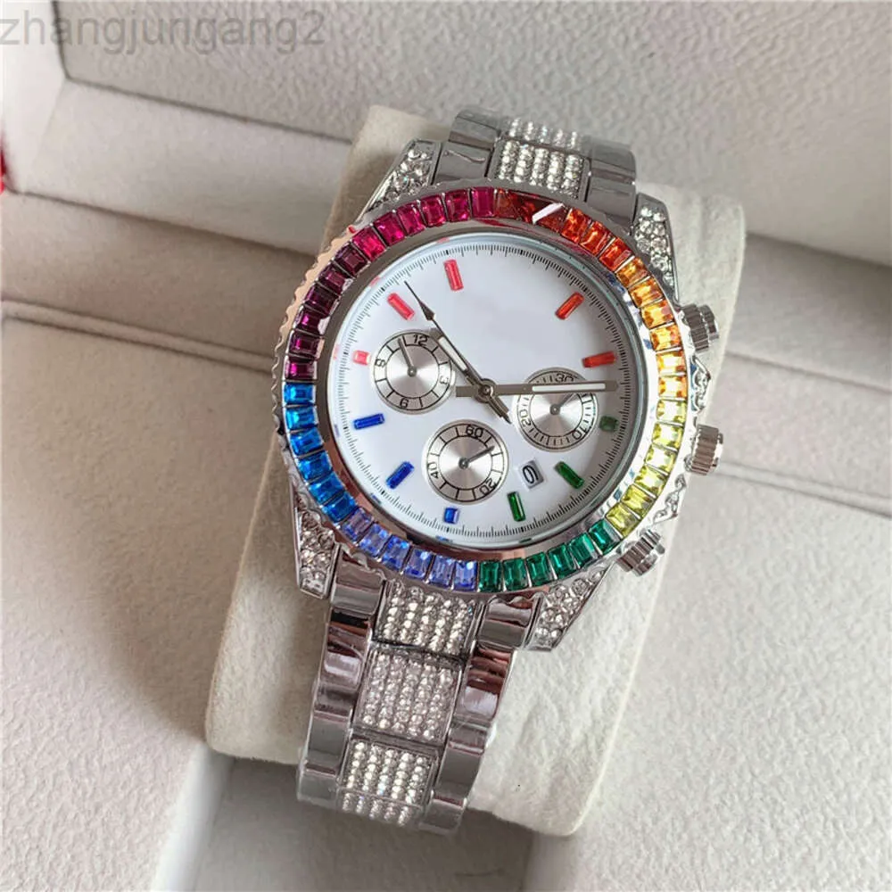 Дизайнерские часы Rolxex 2021 Лаосские часы Бизнес-кварцевые часы с цветными бриллиантами