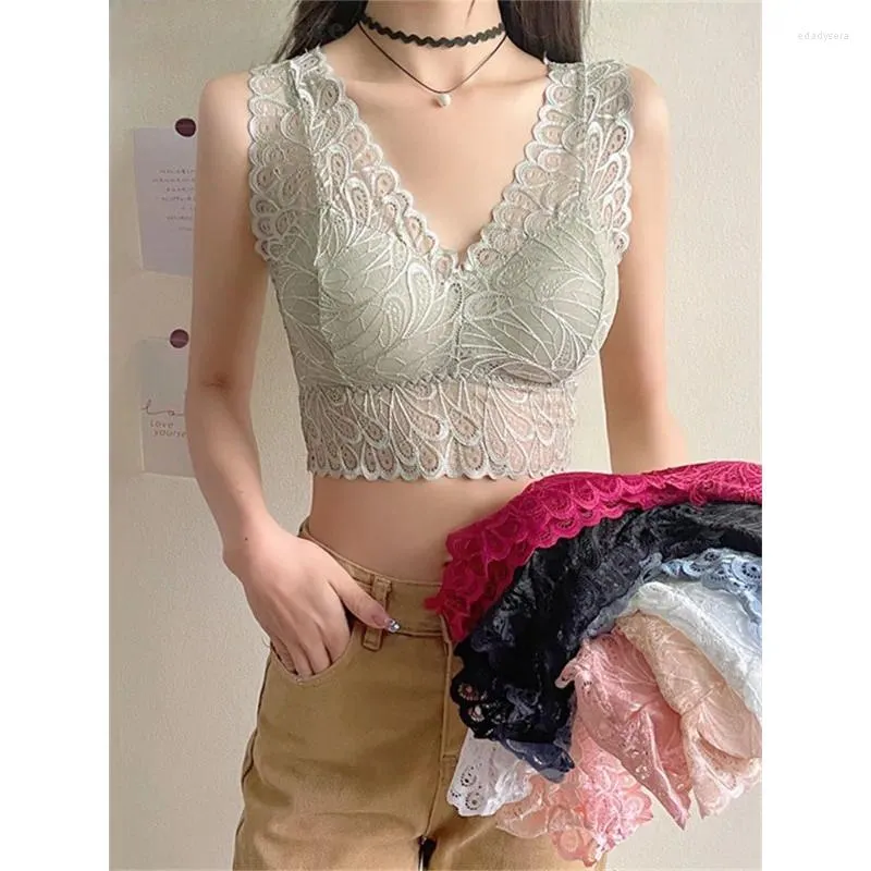 Bras Lace Wide Straps Beauty Back Bra Underwear Women Without Rims Exposed  Them Render Proof Vest Wipes Bosom From 8,37 €
