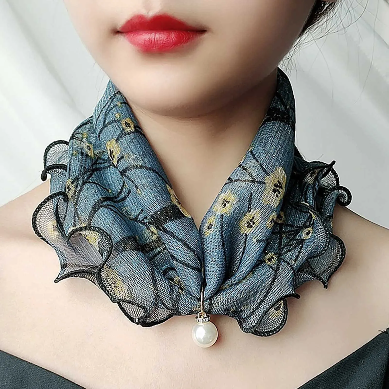 Scarves with sale lace edging