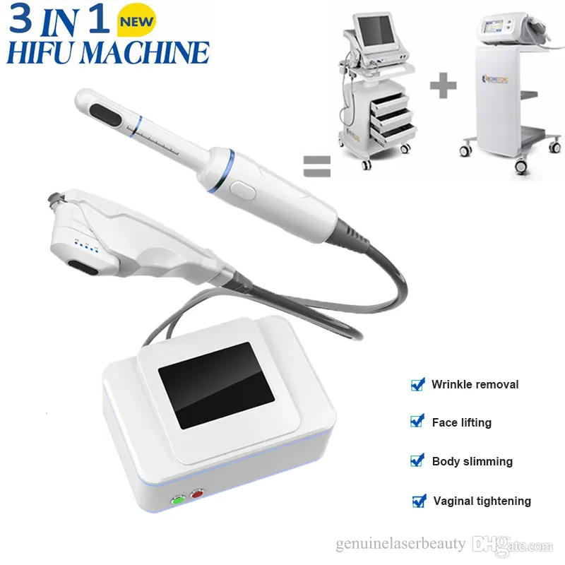 Ultrasound hifu machine for face belly fat reduced ultra therapy ultrasonic vaginal tightening equipment 2 handle