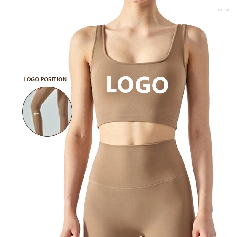 Camisas ativas pescoço quadrado roupa interior esportiva à prova de choque sutiã feminino fitness correndo superior yoga calças colete