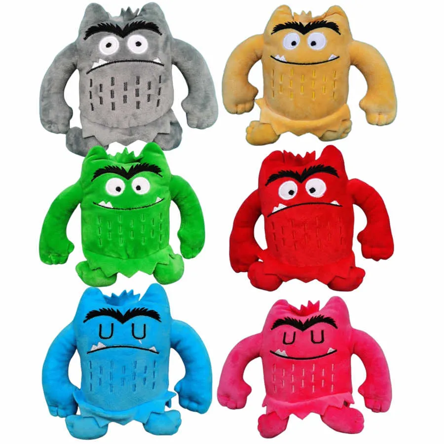 Kleurrijk emotioneel klein monster knuffel zacht knuffeldier pluche monster voor kinderen