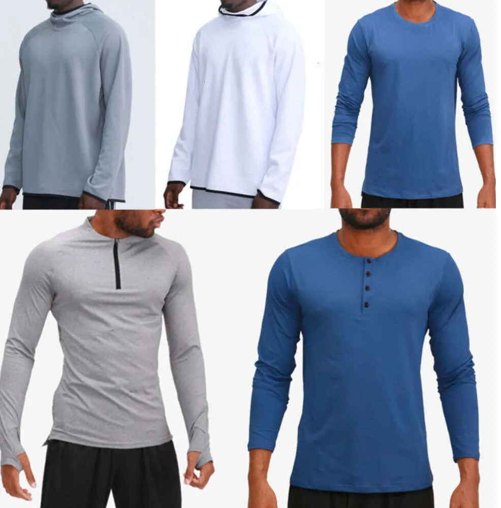 tenue pour hommes sweats à capuche t-shirts yoga t-shirt à capuche lulu Sports Raising Hips Wear Collants de fitness élastiques lululemens dljtkjn style décontracté 5682