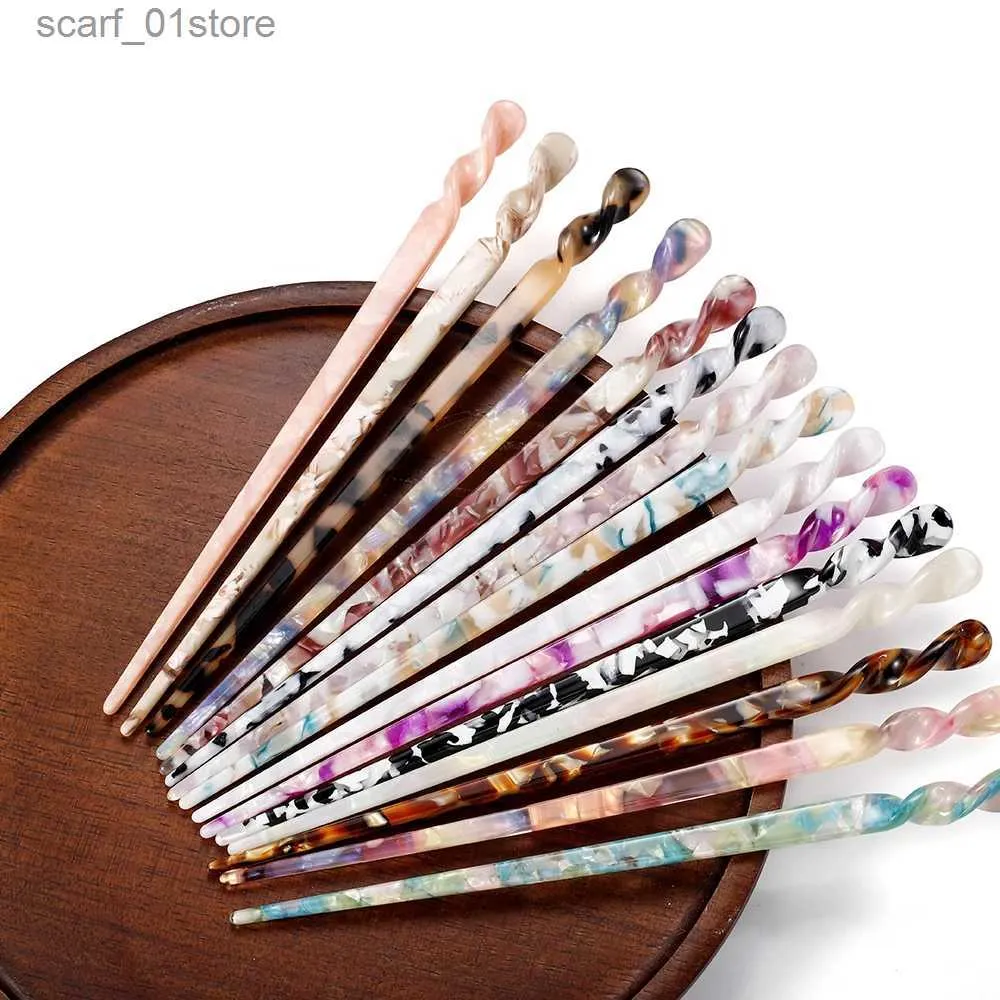 Headwear Hair Accessories Chinese Style Hair Sticks Vintage Acetate Resin Chopstick Women Hairpins Hair Clip Pin Headwear Wedding Hair Jewelry AccessoriesL23121