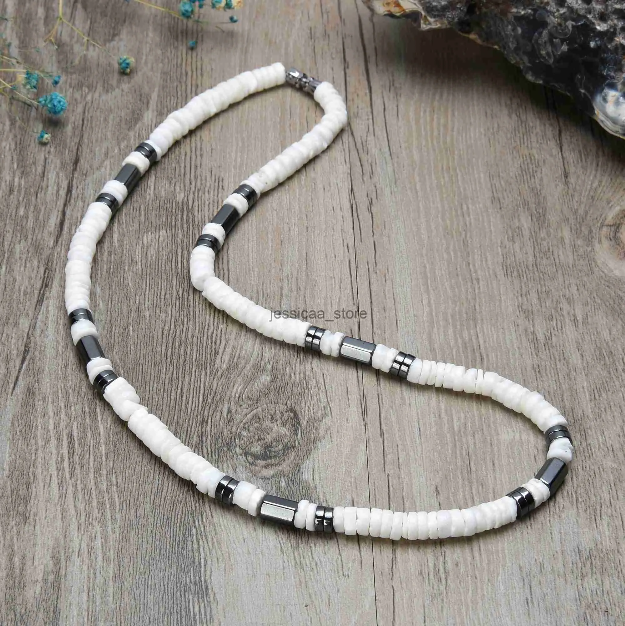 Handmade Surfer Necklace Made of Shell Beads and Coconut Beads for Men,  Men's Necklace, Surfer Style, Men's Pearl Necklace, 2 Variants - Etsy