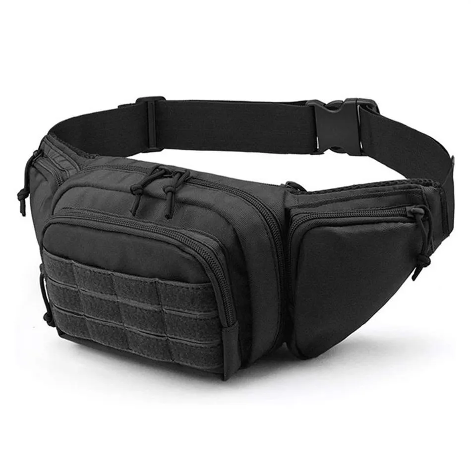 Sac à taille tactique Étui holster Fanny Pack Sling Sac à bandoulière extérieur Pack Assult Pack dissimulé Pistol transport Holster 220607250U