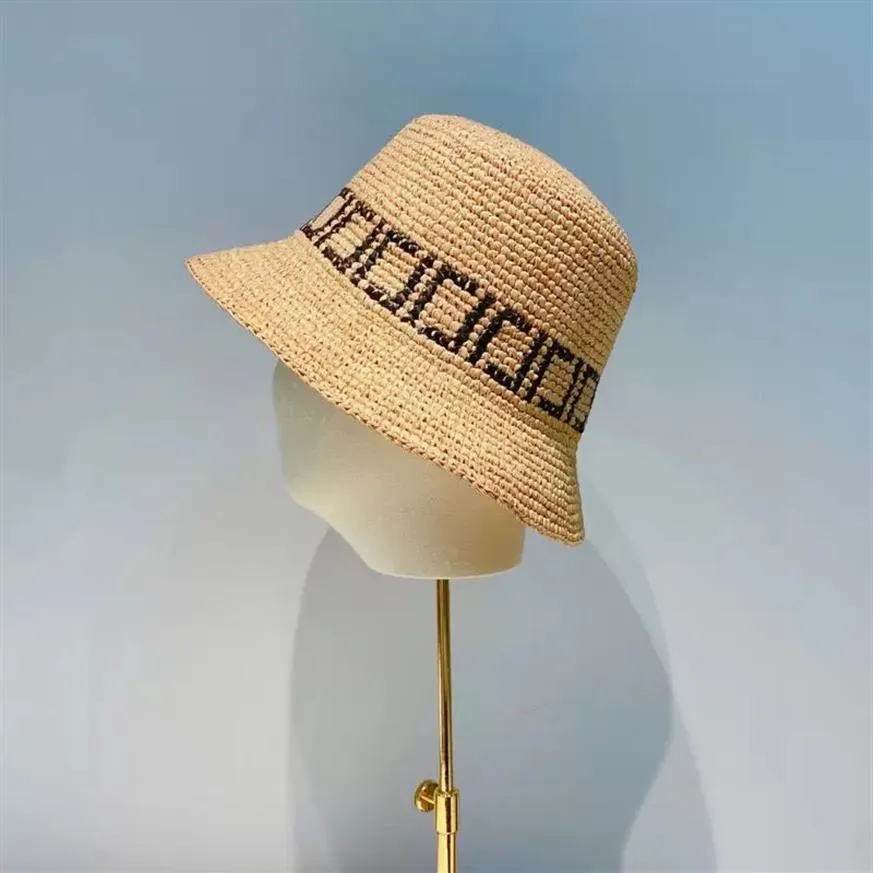 Designer Lettre Seau Chapeau Pour Femmes Hommes Chapeaux Mode Lafite Chapeau De Paille Femmes Seaux Casquette Casquettes Hommes F Chapeaux Bonnet Bonnet 2202606