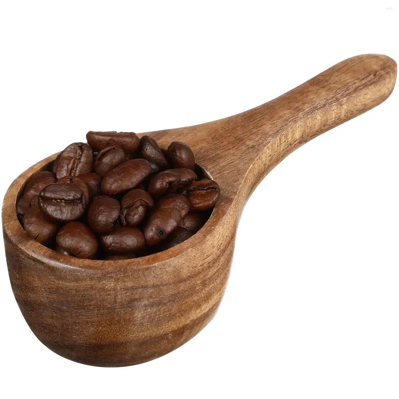 Narzędzia pomiarowe 1PC Acacia Drewniana kreatywna mleko w proszku mini fasolka kawy narzędzie kuchenne do płynu