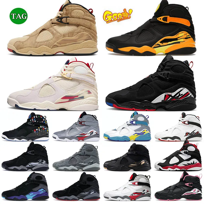 Hot sale 8s Jumpman 8 Basketball Shoes Mens Trainers SE White Multicolor Quai Reflections of a Champion OVO Black Cool Grey Sports Sneakers 36 47