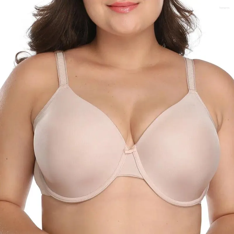 Bras YBCG Plus Size Women Bra Solid Adjustable Underwear Large Cup  Underwire For Big Breast C D E F G H I J From 13,13 €