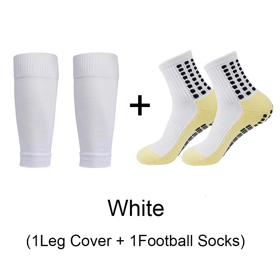 Sportstrumpor 1 Uppsättning av hög elastisk fotbollsskinnskydd Sockor Leg Coveradult Youth Outdoor Sports Protective Equipment Non-Slip Soccer Socks 231213