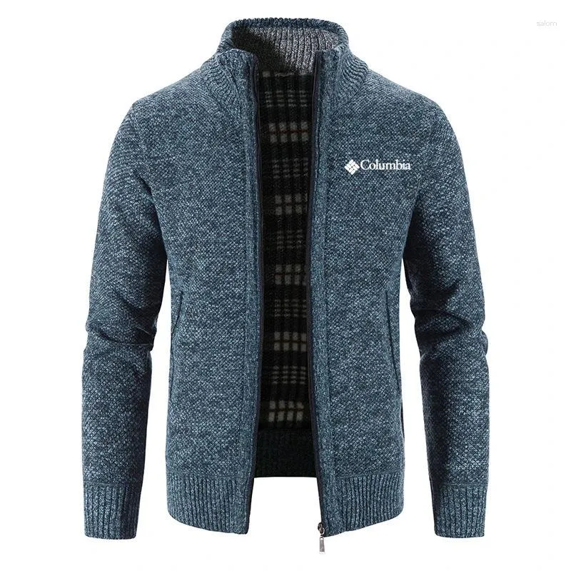 Herentruien Herfstmodesweater voor mannen Casual vest Hombre Warm printen Hoogwaardige winter Lange mouw Jeugd mannelijk streetwear