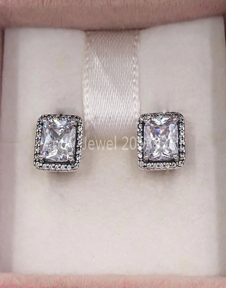 Timeless Elegance Stud Clear Cz Made of 925 Sterling Silver Fit European Style ALE Jewelry Andy Jewe4743743