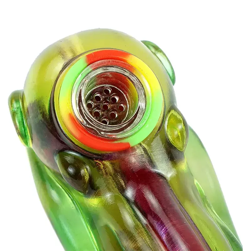 Silicone Resin Hand Pipe Inkfish Style Sepia Shape Dry Herb Tobacco Hand Smoking Pipes with Glass Bowl Piece Oil Burner Unbreakable Novelty