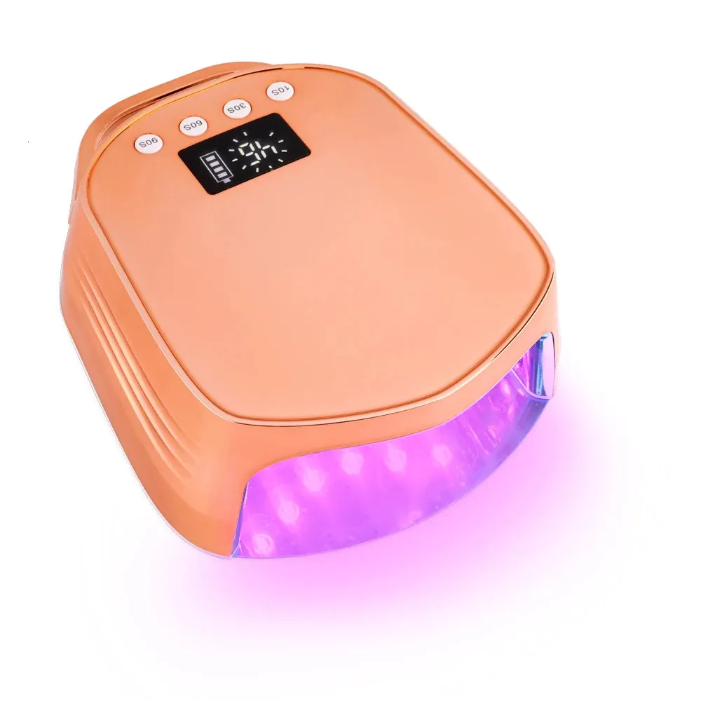 Secadores de unhas de alta potência 96w gradiente cor recarregável lâmpada uv led suprimentos sem fio luz uv para unhas de gel 231213